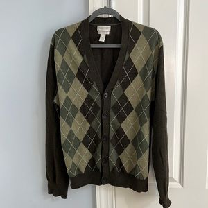 Banana Republic Argyle sweater  cotton cashmere in excellent condition.